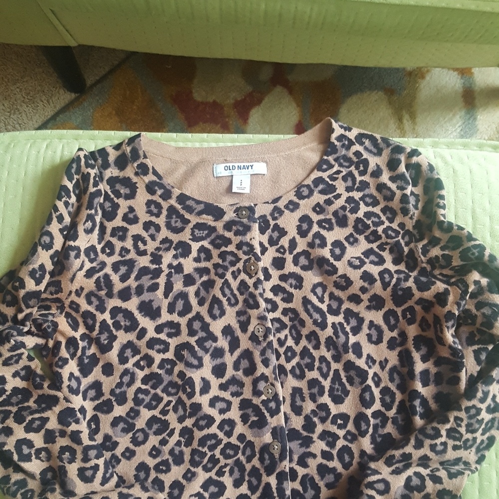Fun leopard print cardigan